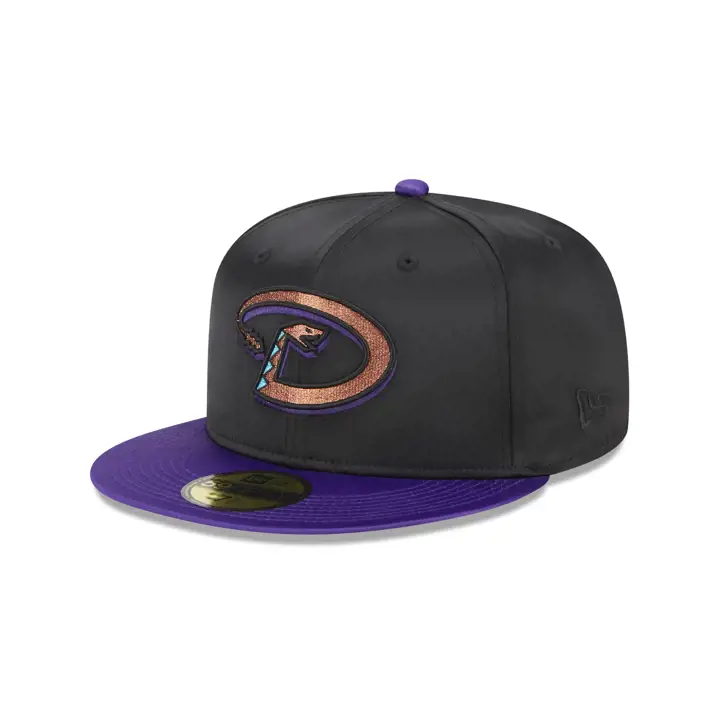 Arizona Diamondbacks MLB Full Satin 59FIFTY NOI/VIO/GRI