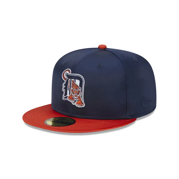 Casquette Detroit Tigers MLB Full Satin 59FIFTY BLEU MARINE/ORANGE/GRIS