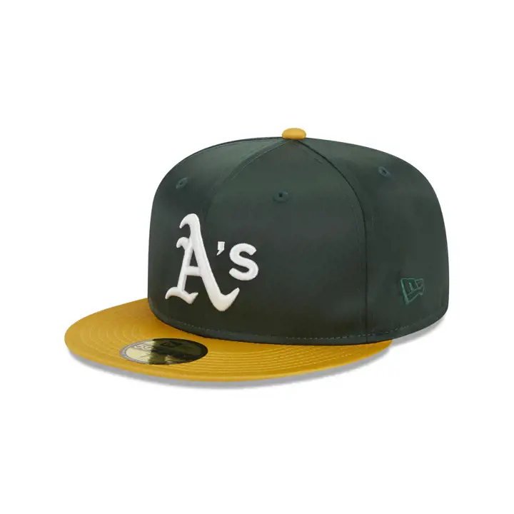 Oakland Athletics MLB Full Satin 59FIFTY VERT/JAU/GRI