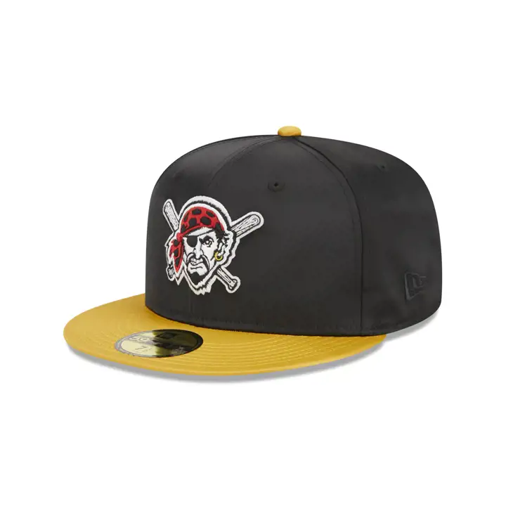 Pittsburgh Pirates MLB Full Satin 59FIFTY NOI/JAU/GRI