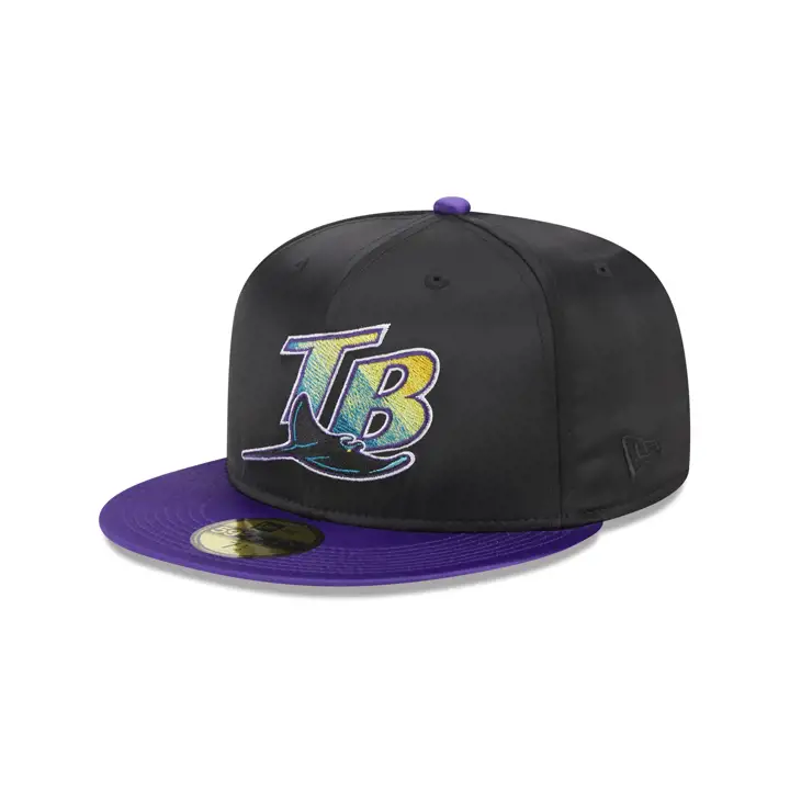Casquette Tampa Bay Rays MLB Full Satin 59FIFTY BLK/PUR/GRY