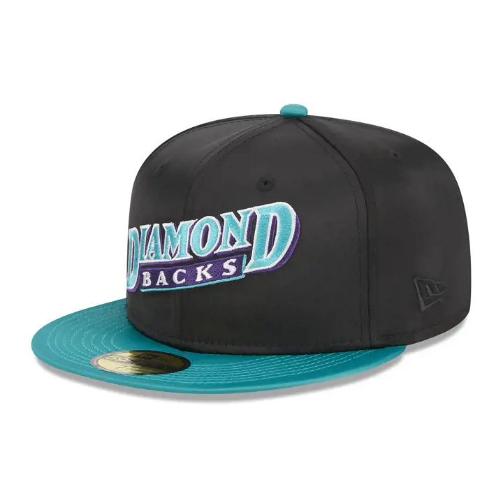 Arizona Diamondbacks MLB Noir Satin 59FIFTY NOI/TURQUOISE/VER