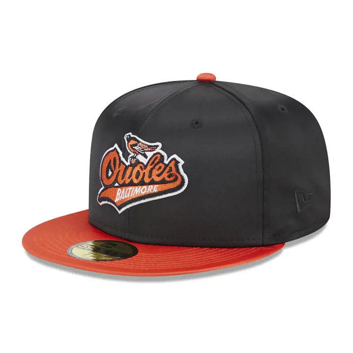 Casquette 59FIFTY Baltimore Orioles MLB satin noir NOIR/ORANGE/VERT