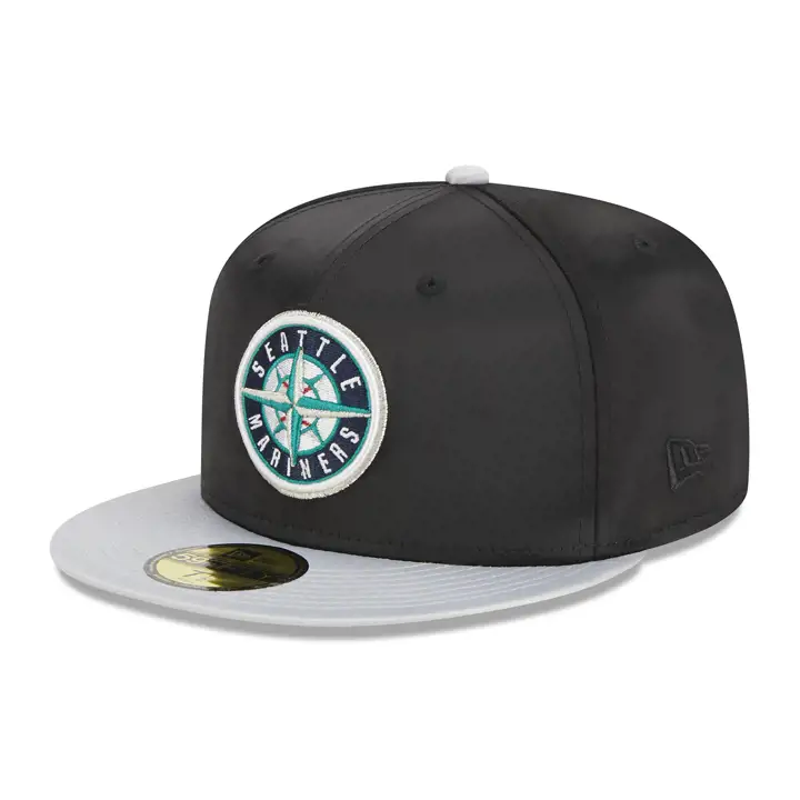 Seattle Mariners MLB Satin Noir 59FIFTY BLK/GRY/GRN