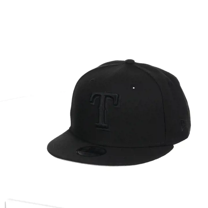 Casquette 9FIFTY Enfant MLB Texas Rangers Blackout Noir/Noir