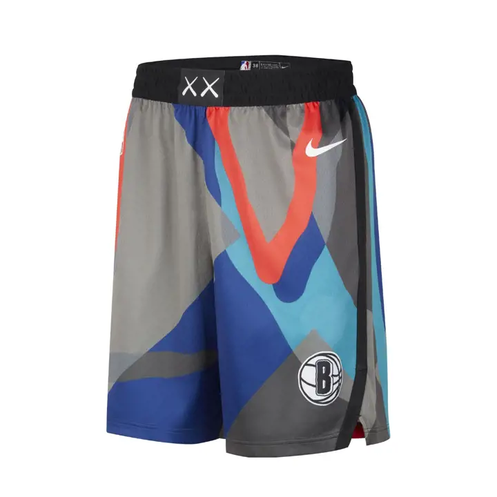 Short Swingman NBA City Edition des BROOKLYN NETS 23 NOIR