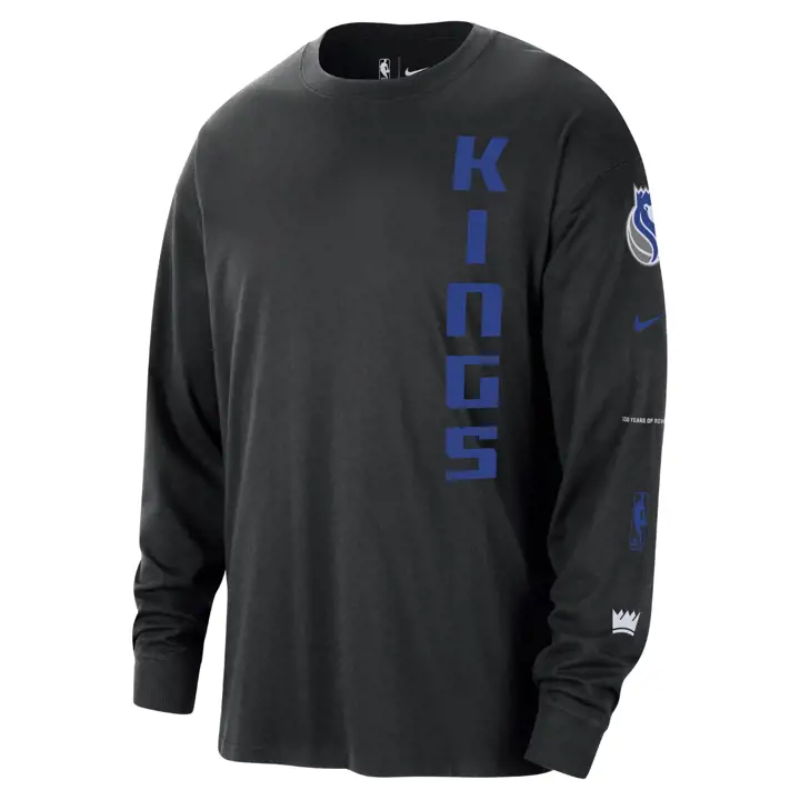 T-Shirt Manches Longues Nike Sacramento Kings NBA City Edition Max 90 Noir