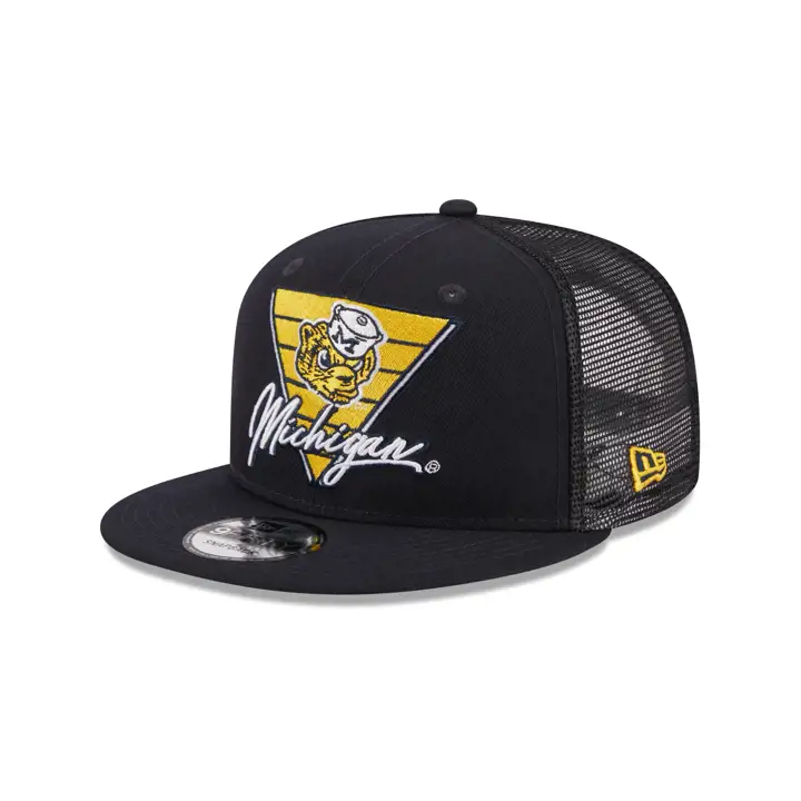Casquette snapback rétro NCAA Michigan Wolverines BLEU MARINE