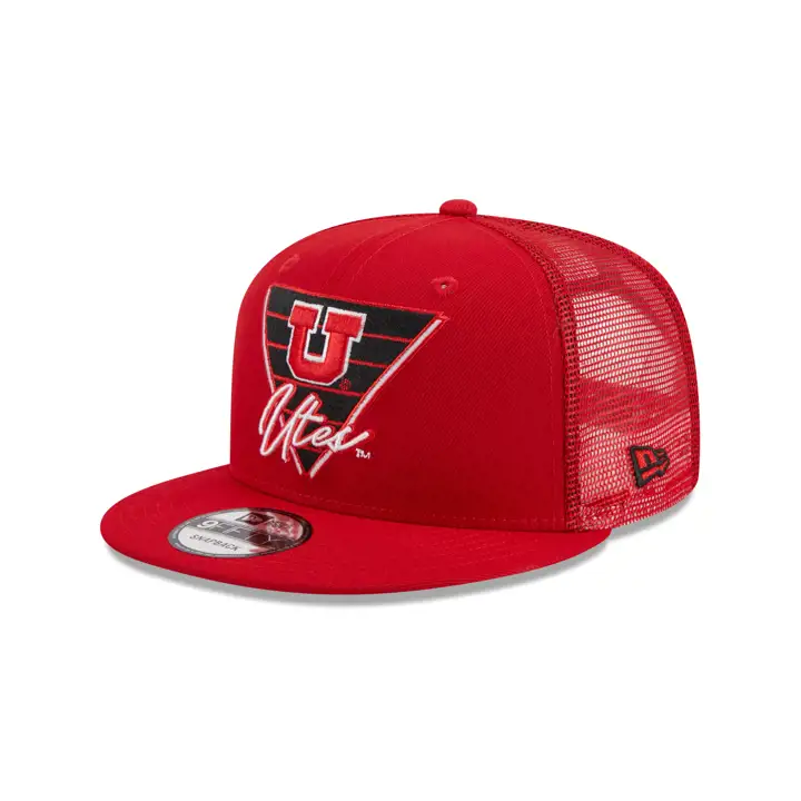 Casquette snapback rétro rouge NCAA Utah Utes