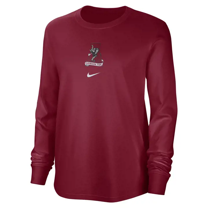 ALABAMA CRIMSON TIDE NCAA WOMEN'S LS VINTAGE CREW 23 CRIM