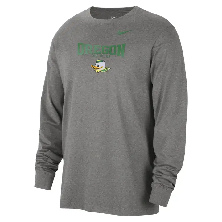 OREGON DUCKS NCAA COTTON LS CREW 23 GRIS-CLAIR