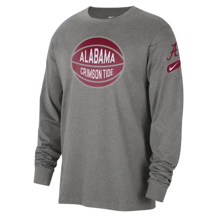 T-SHIRT MANCHES LONGUES ALABAMA CRIMSON TIDE NCAA SLAM DUNK 23 GRIS H.