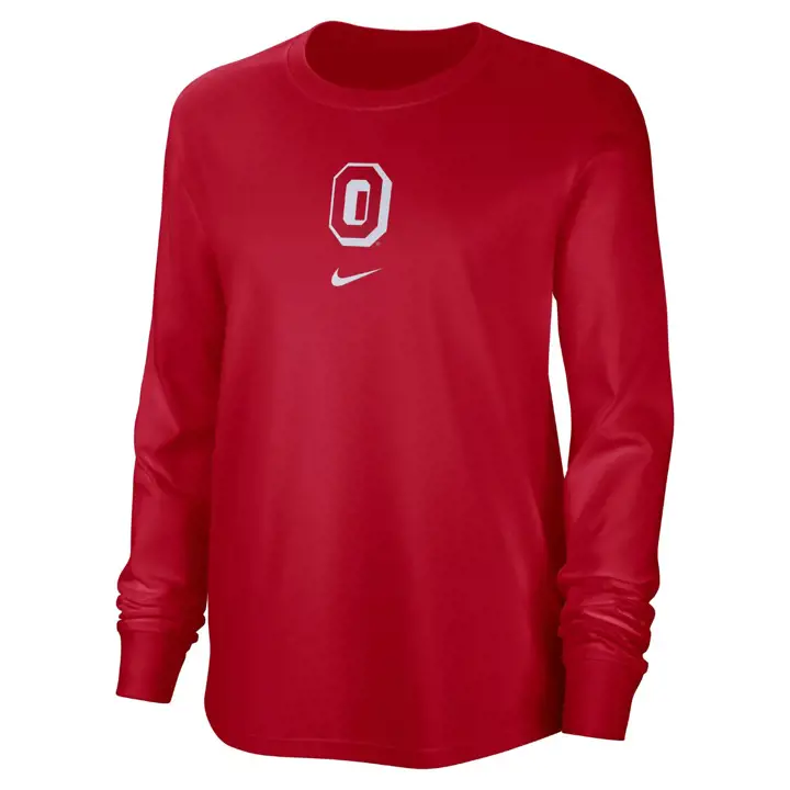 OHIO STATE BUCKEYES NCAA FEMMES MANCHES LONGUES COL ROND VINTAGE 23 ROUGE