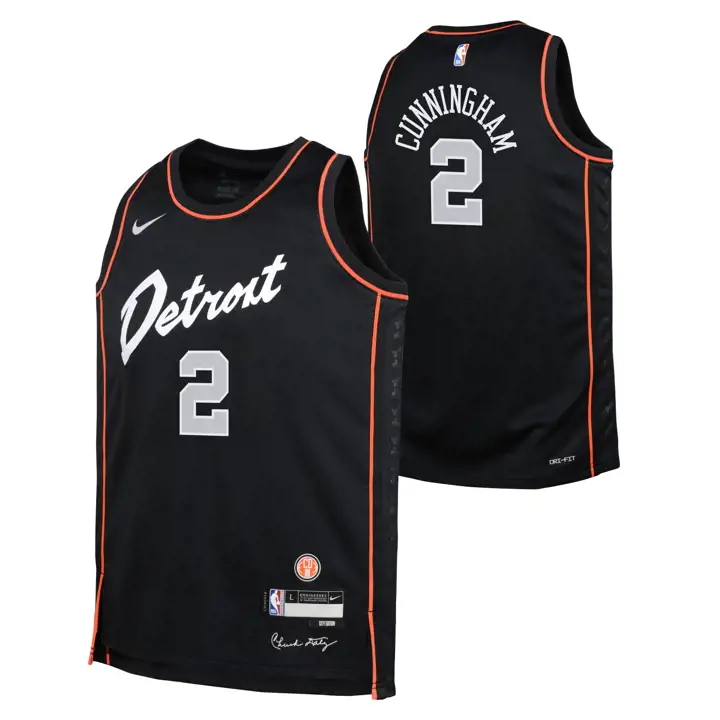 Maillot Swingman NBA Youth City Edition Pistons 23 Cunningham