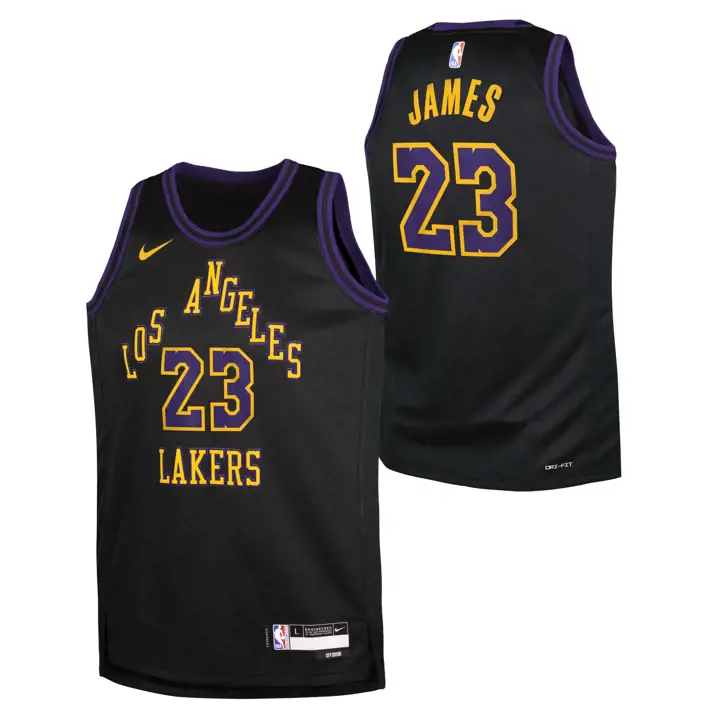 Maillot NBA Swingman Youth City Edition des Lakers 23 James NOUVEAU