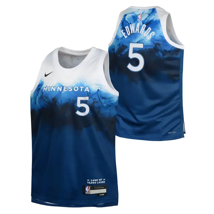 Maillot Swingman Nike NBA Jeune City Edition des Timberwolves 23 Edwar