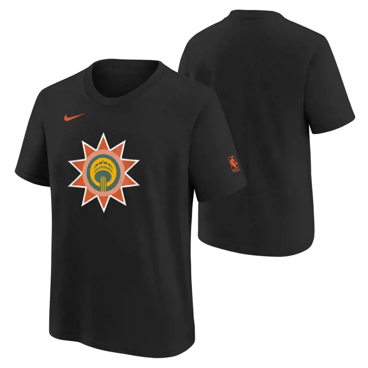 T-shirt Logo Enfant NBA Spurs Édition City 23 Noir
