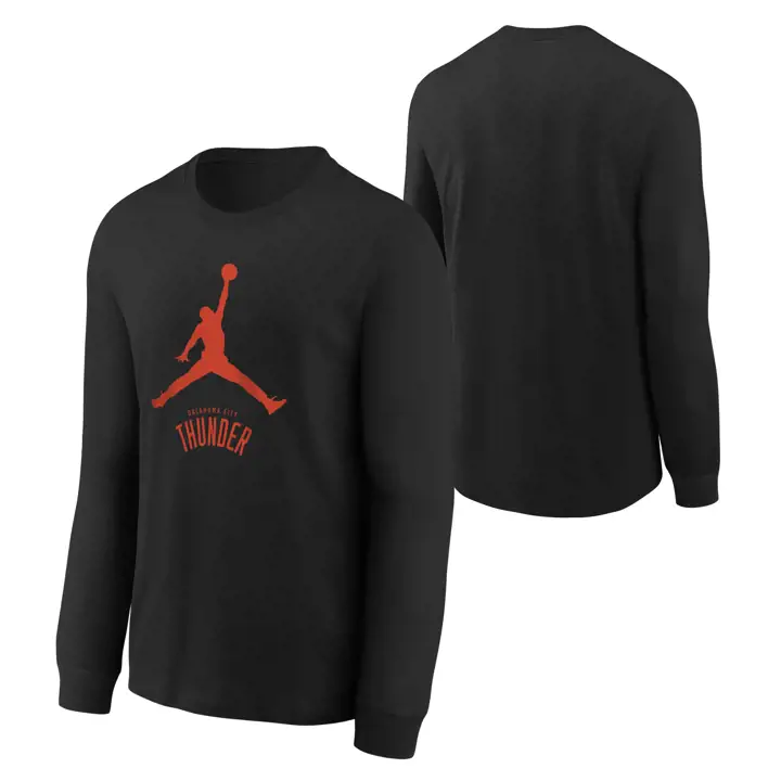 T-shirt à manches longues Jordan Essential NBA Oklahoma City Thunder pour jeune