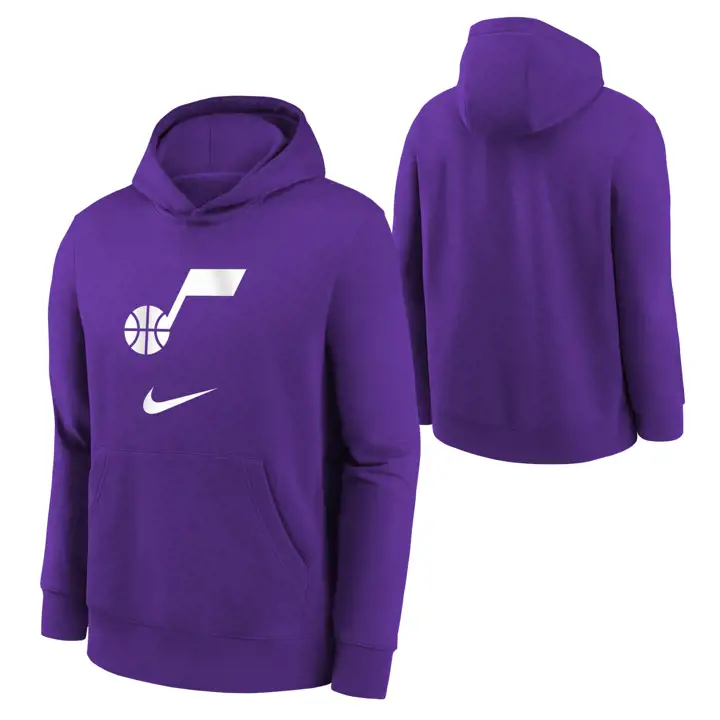 Sweat à capuche en molleton polaire junior NBA Utah Jazz City Edition 23 violet