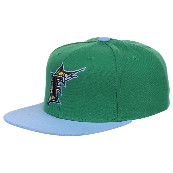 Casquette snapback Florida Marlins MLB Waverunner vert/bleu clair/jaune