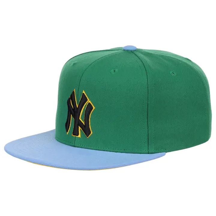 New York Yankees MLB Casquette ajustable Waverunner VERT/BLEU CLAIR/JAUNE