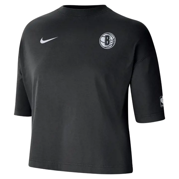 T-shirt Boxy NBA Femme Brooklyn Nets 23 Noir