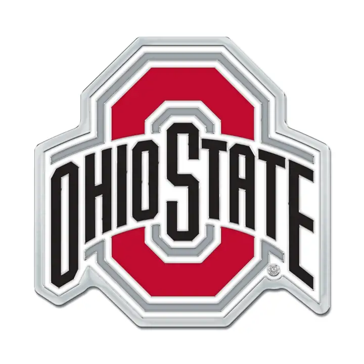 Emblème Auto en Métal Coloré Buckeyes de l'Ohio State Ast