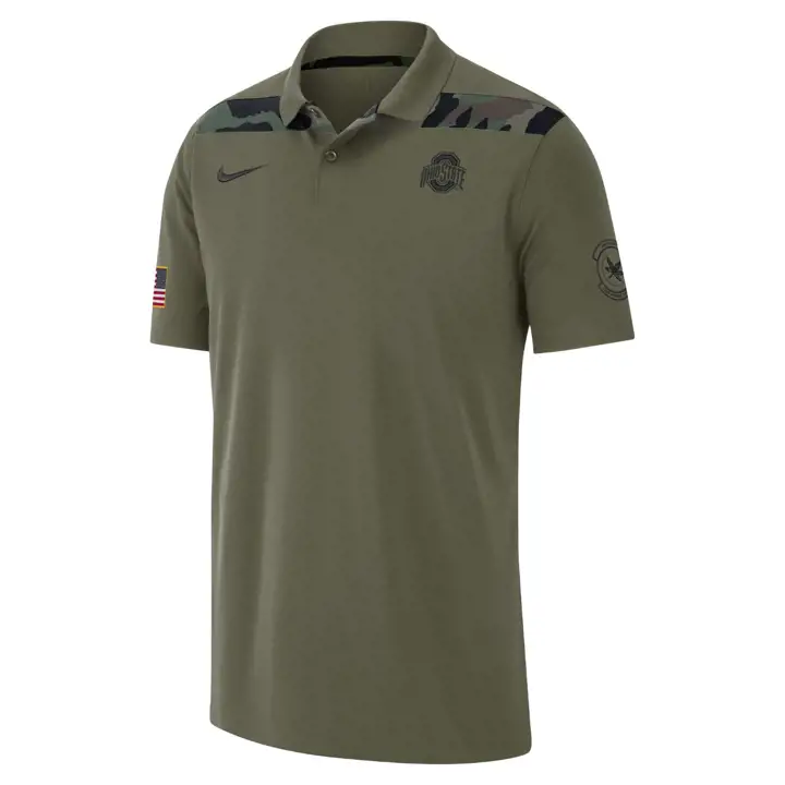 OHIO STATE BUCKEYES NCAA POLO ENTRAÎNEURS MILITAIRES 23 OLV/NOIR