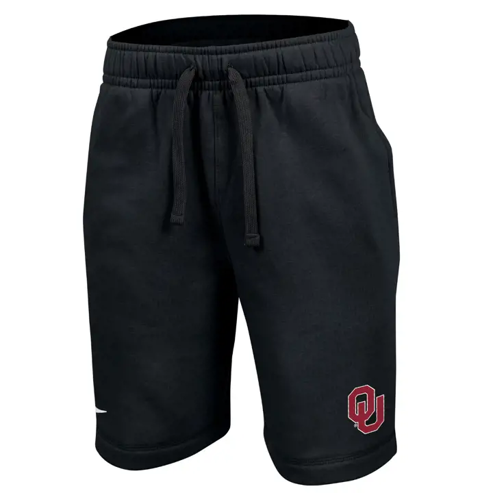 Short en molleton de club NCAA Oklahoma Sooners pour jeunes, noir