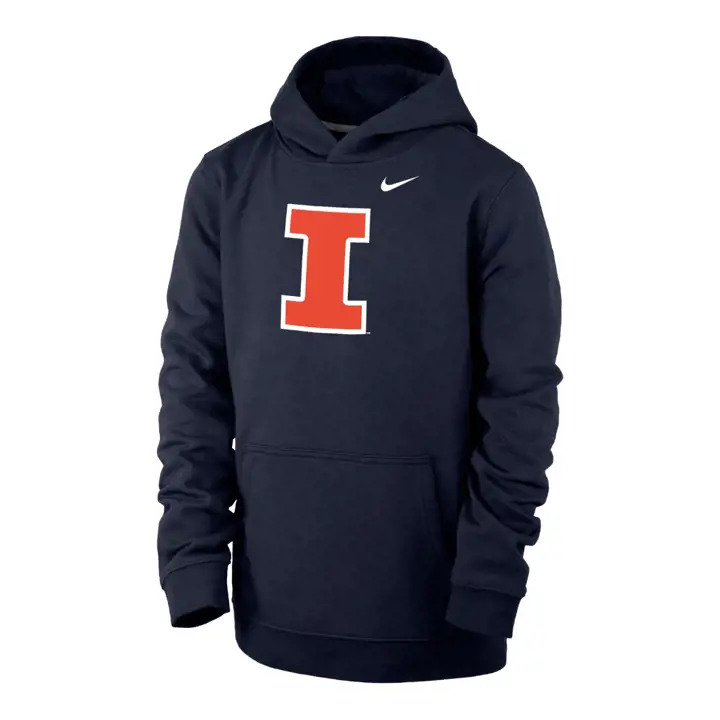 Sweat à capuche en polaire avec logo NCAA Illinois Fighting Illini bleu marine