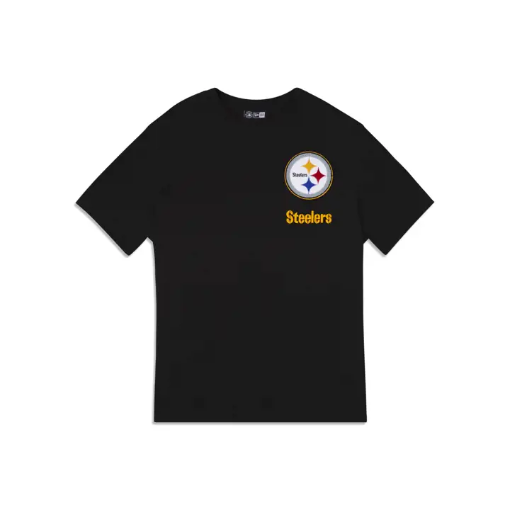 T-shirt à manches courtes NFL Logo Select Pittsburgh Steelers New Era – Noir