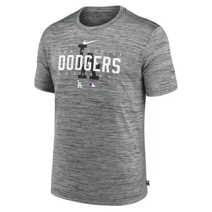 T-shirt Los Angeles Dodgers MLB Velocity pour homme - Gris
