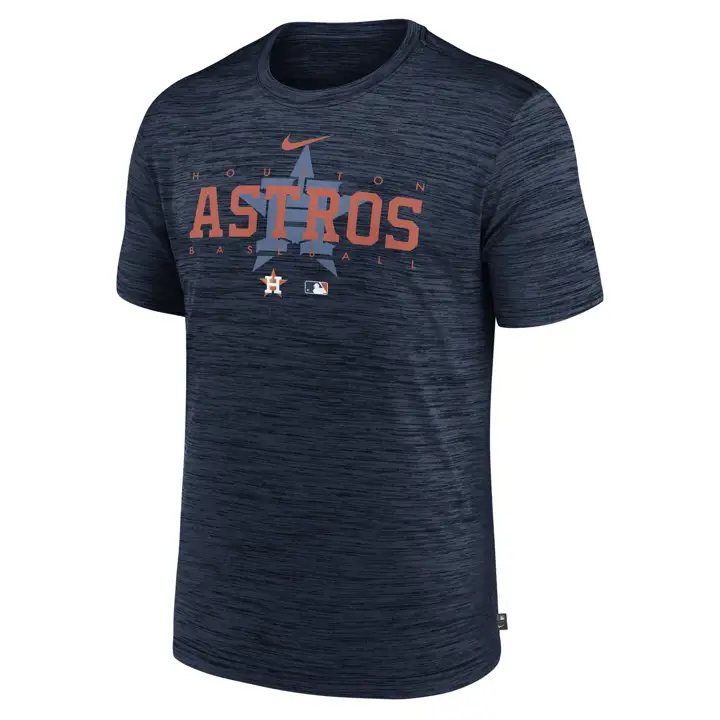 T-shirt Houston Astros MLB Velocity de dugout, bleu marine