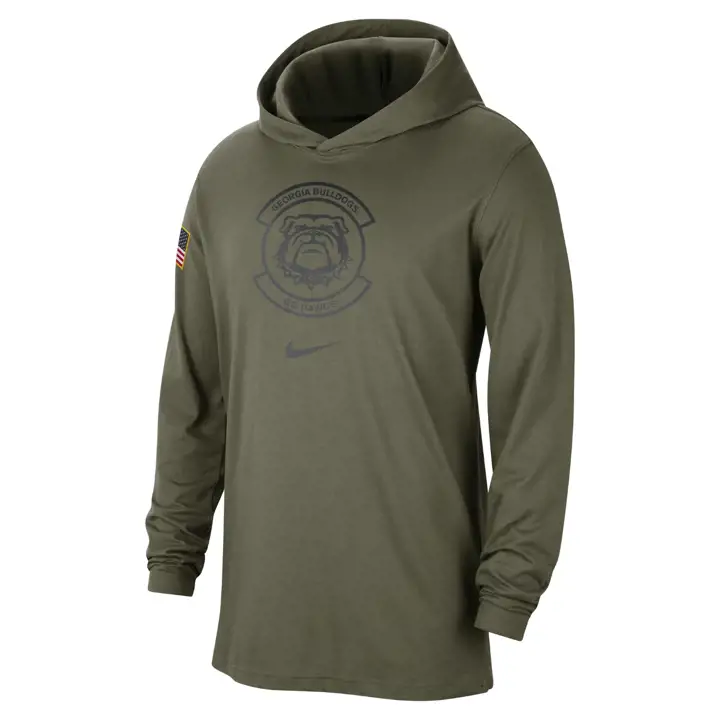 GEORGIA BULLDOGS NCAA PULL À CAPUCHE MILITAIRE 23 OLV/BLK