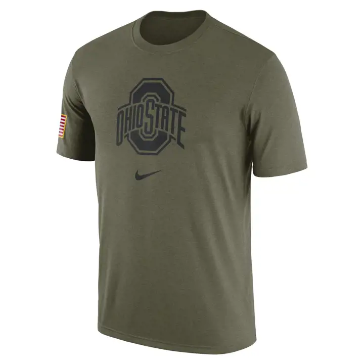 T-SHIRT OHIO STATE BUCKEYES NCAA MILITAIRE MANCHES COURTES 23 OLV