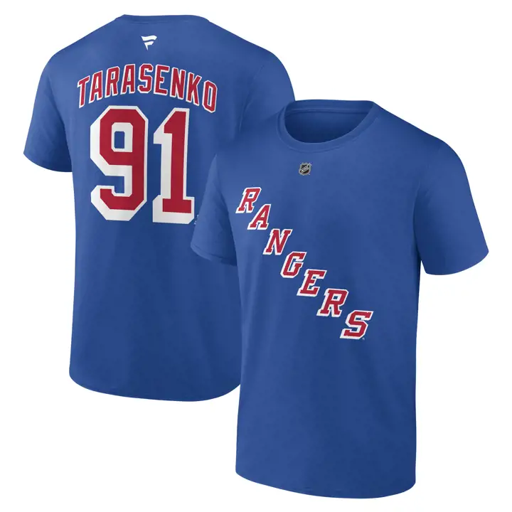 T-shirt authentique des Rangers de New York LNH avec nom et numéro Vladimir Tarasenk