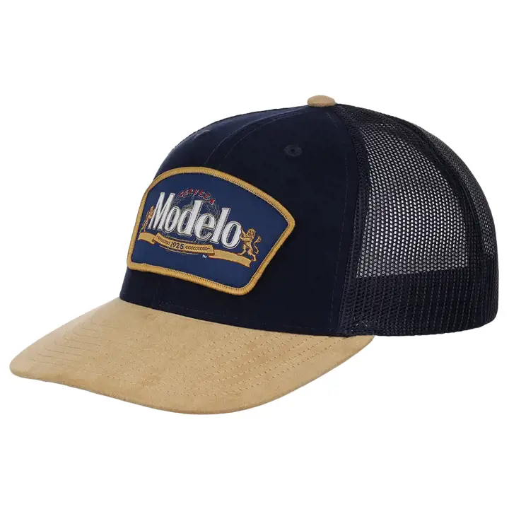 Casquette trucker 6 pans Modelo Beer BLEU MARINE/OR