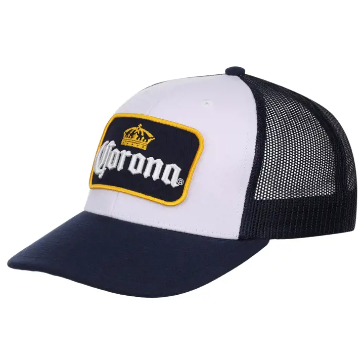 Casquette de routier Corona Beer 6 panneaux BLANC/MARINE