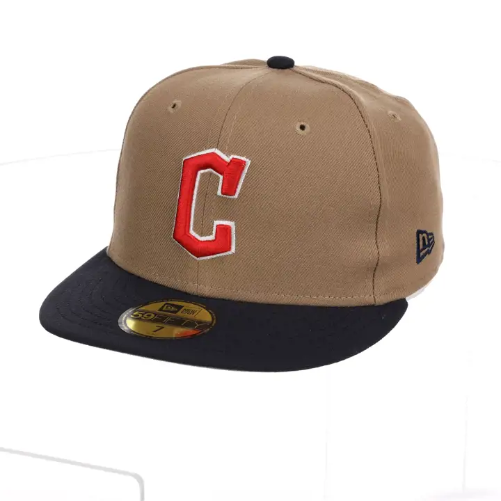 Casquette ajustée 59FIFTY MLB Cleveland Guardians de New Era, couleur kaki
