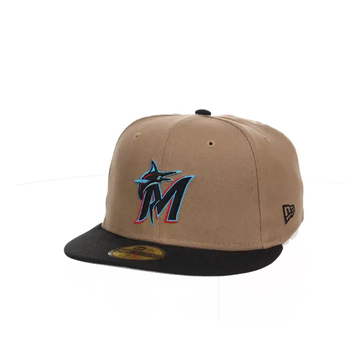 Casquette 59FIFTY Miami Marlins MLB Re-Dub Kaki