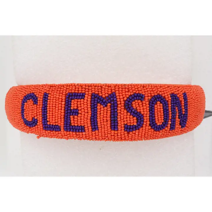 Serre-tête perlé Clemson Tigers Minerva