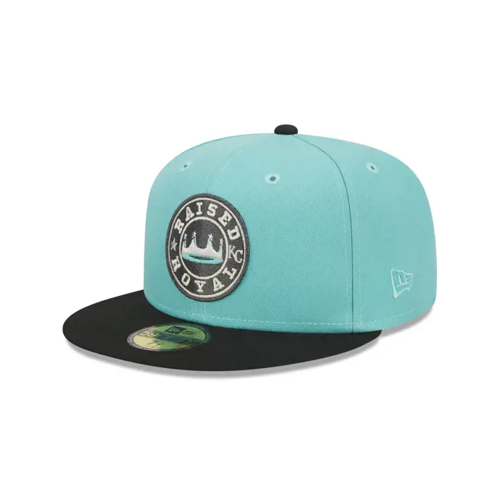 Kansas City Royals MLB Neuf avec étiquette 59FIFTY Vert clair/Noir/Gris