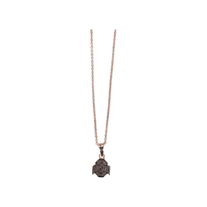 Collier pendentif Ohio State Buckeyes or rose ast