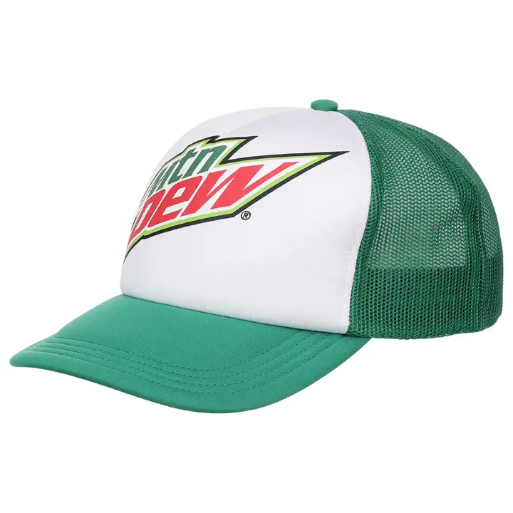 Mountain Dew Casquette de camionneur en mousse MD Blanc/Vert