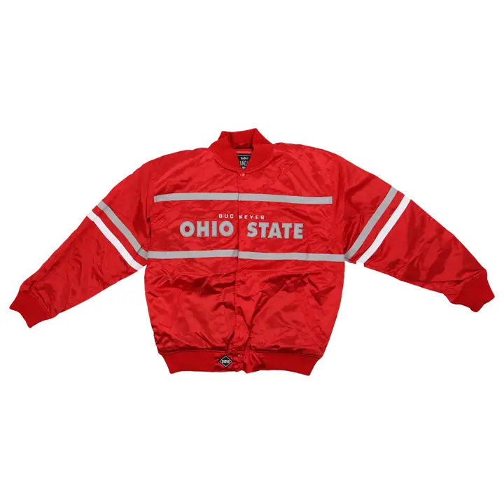 Blouson satiné ROUGE NCAA Ohio State Buckeyes