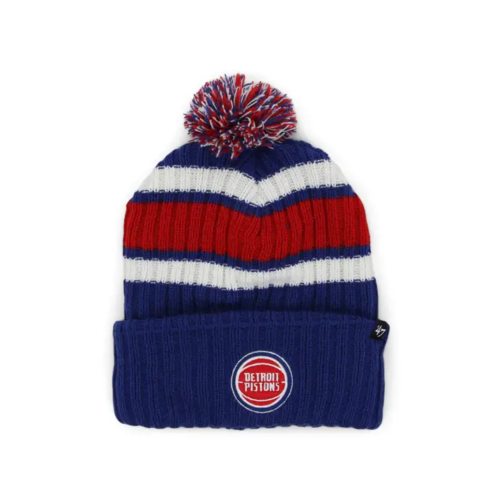 Bonnet tricoté Detroit Pistons NBA Headwall bleu/rouge/blanc