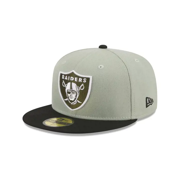 Las Vegas Raiders NFL Mt Everest 59FIFTY vert clair/noir