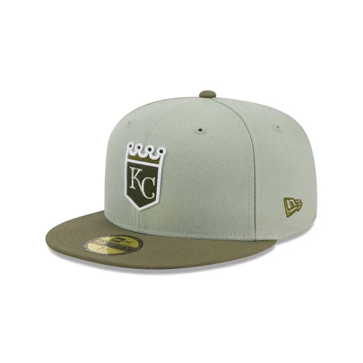 Casquette 59FIFTY MLB Money Tree des Kansas City Royals vert foncé/bronze/gris