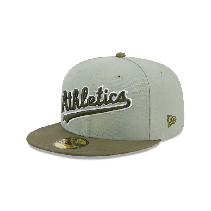 Casquette 59FIFTY MLB Money Tree des Oakland Athletics, vert foncé/bronze/gris