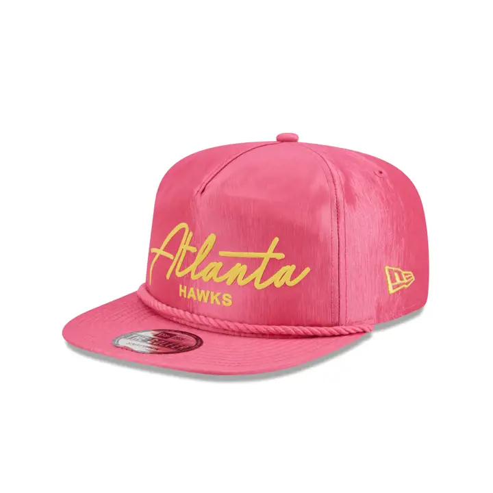 Casquette Atlanta Hawks NBA Neon Script Golfer Rose/Rose/Vert